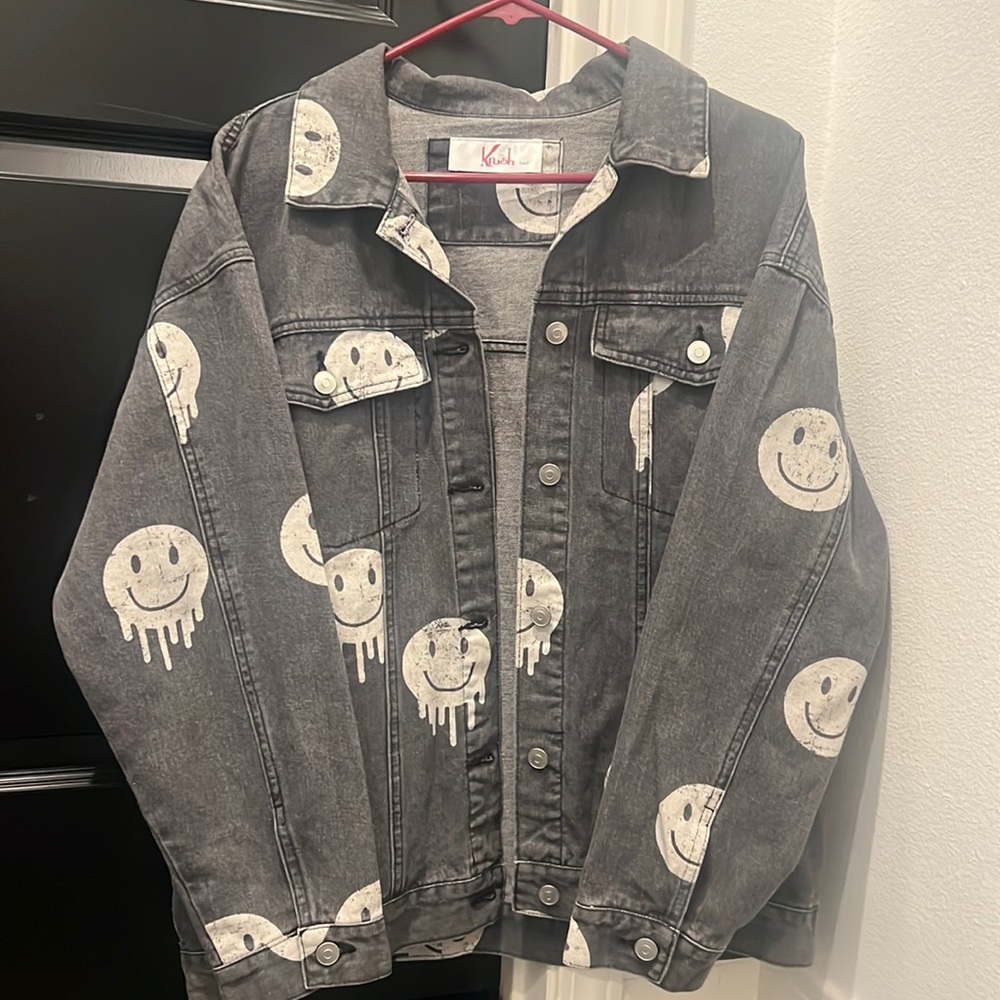 Krush smiley face jean jacket